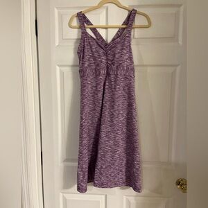 prAna Amaya Space Dye Purple Dress Stretch Activewear Yoga women’s Large